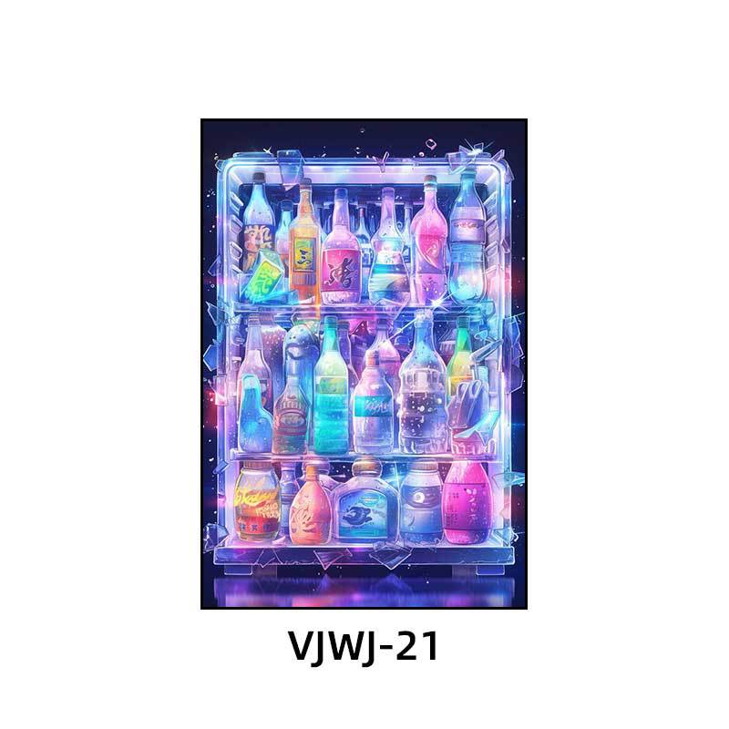 Bar KTV box decoration hanging pictures Cocktail bottle clear bar atmosphere music dining bar Bistro decoration painting