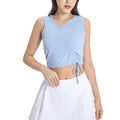 New arrival: spicy chic comfortable & breathable sports tank top - women's outdoor fashion, versatile tie-up ruched yoga top dss061