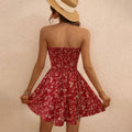 wholesale playful waist slimming look floral tube top dresssummernew arrivalniche stylesense of design suspender skirt for women