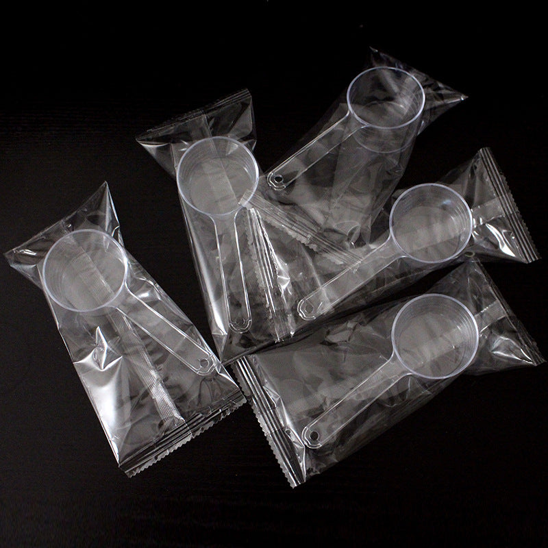 Individually wrapped 50ml ps plastic measuring spoons - ideal for mask powder, feed, fertilizer, laundry detergent, and water (50g capacity)
