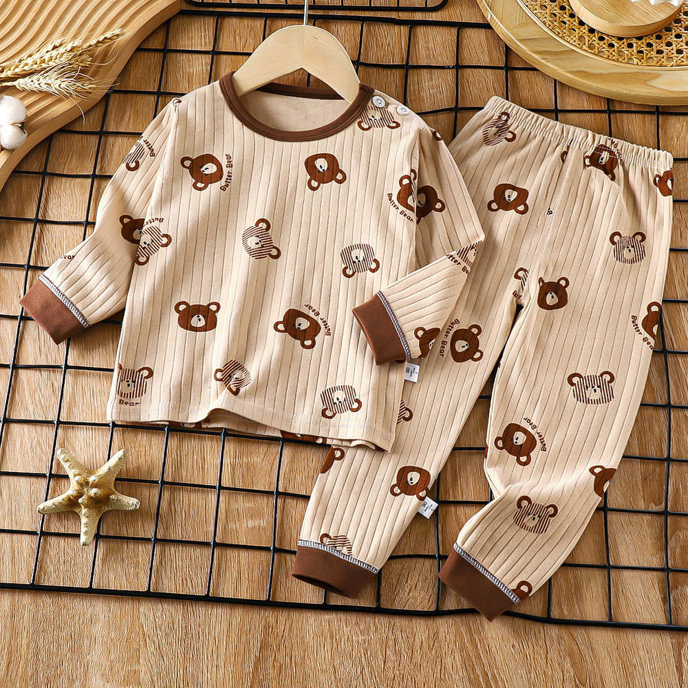 Kids' cotton underwear set - new spring collection: boys' thermal underwear, girls' pajamas, and children's loungewear