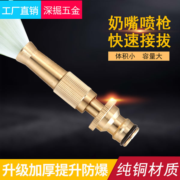 Deep digging tools spot pure copper direct injection water gun, household car wash watering water gun, pure copper car wash tool