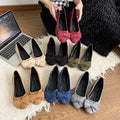 export women's lightweight soft sole loafers - spring/autumn new collection, bow accent, comfortable, non-slip ladies' flats