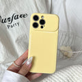 Suitable for apple 17 mobile phone case soft color large window glossy simple macaron all-inclusive iphone18 anti-fall case 12