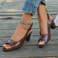 export style 2026 spring/summer new arrivals: casual & fashionable open-toe peep-toe high heel sandals - versatile plus size women's footwear