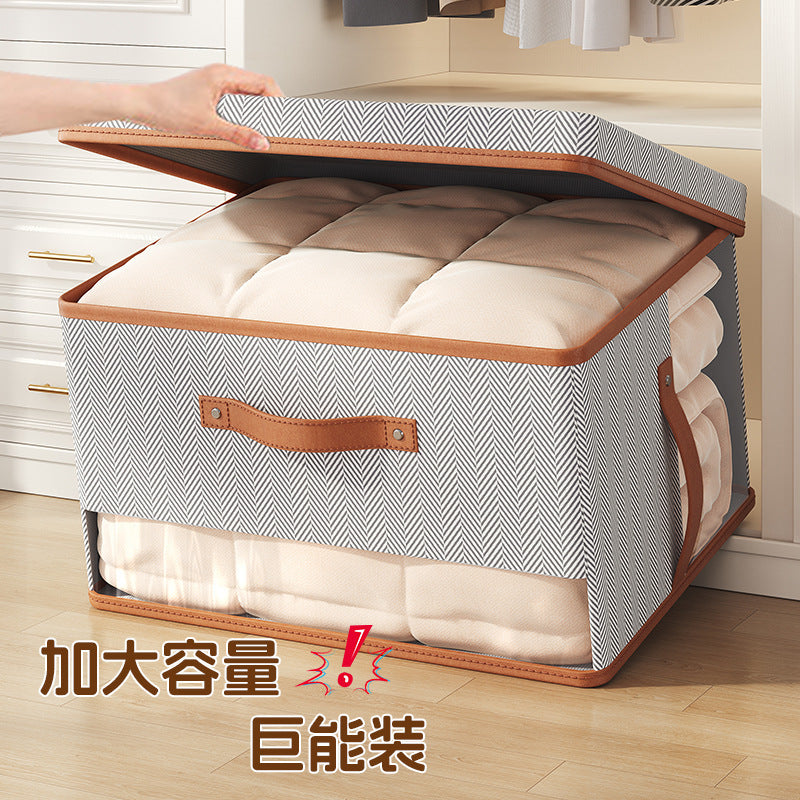 New heaven and earth cover storage box large capacity folding clothes storage finishing household kitchen cabinet storage box sorting artifact