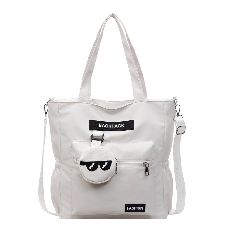 High-value, college-style, large-capacity tote bag - minimalist fashion storage bag, extra-large capacity casual shoulder bag