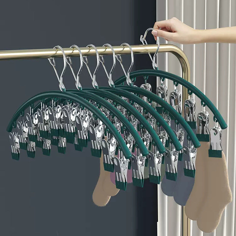 Socks drying artifact Dipping socks rack Multi-clip drying rack Multi-functional household balcony Wardrobe Storage hook socks clip