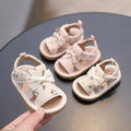 summer girls' sandals: soft-soled first walker shoes with bow detail - cute princess shoes for babies (0-2 years)