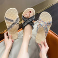 Women's outdoor slippers - soft sole, tassel detail, fairy style, new summer trendy beach sandals - popular ins style