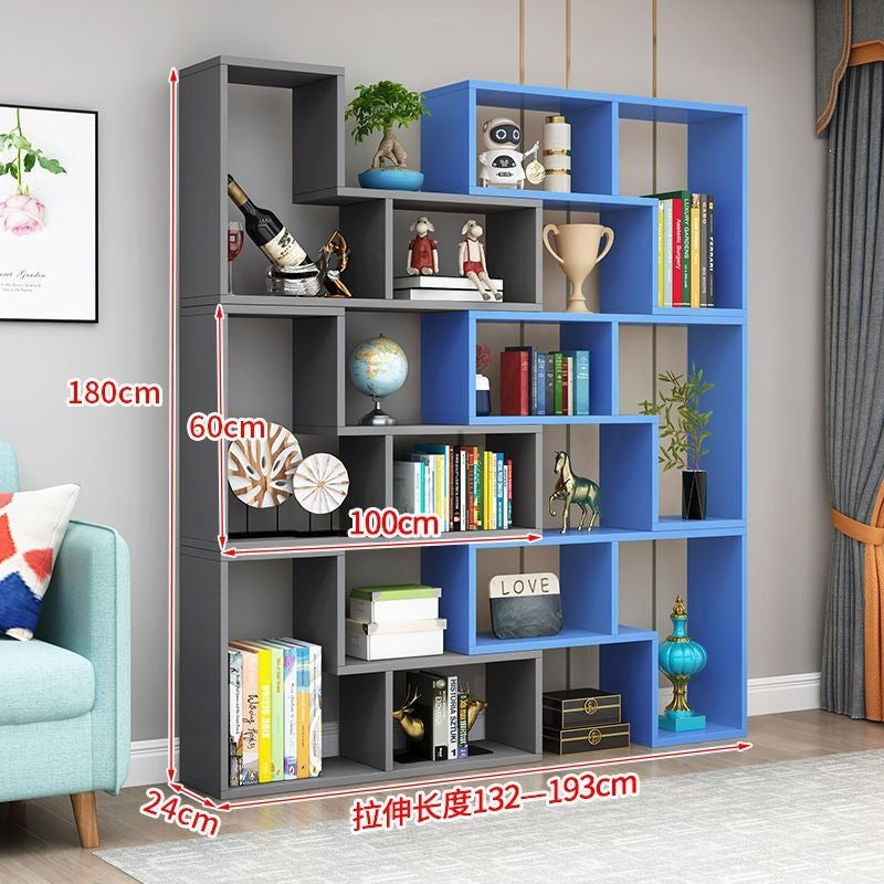 Free shipping casual combination bookshelf bookcase creative corner bedroom floor-standing simple storage rack partition display rack entrance