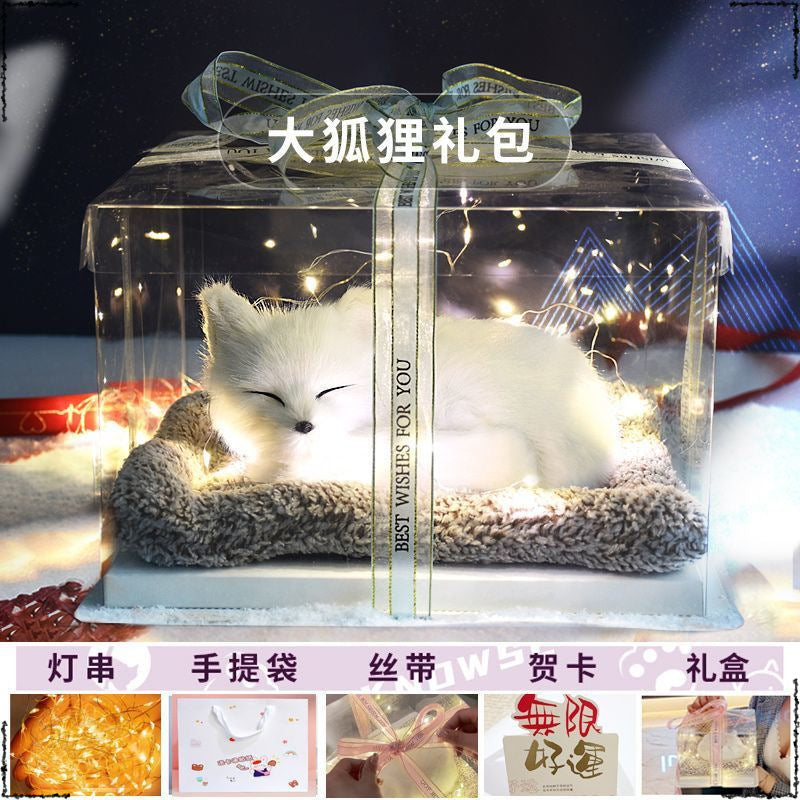 Birthday gifts for girls on Children's Day, children's girlfriends, girlfriends, simulated cats to accompany dolls 61 gift boxes