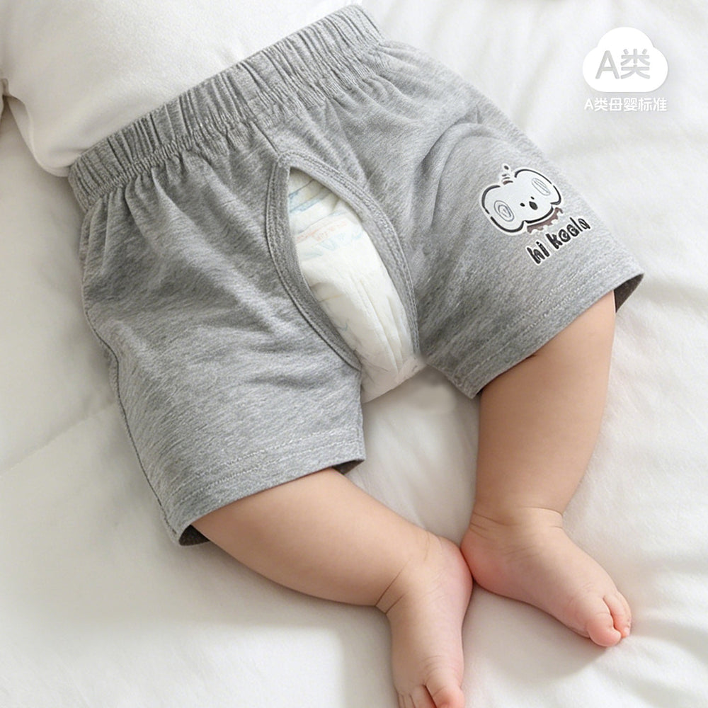 Baby shorts summer thin outwear male and female baby open crotch half length pants summer 1 to 2 years old infant crotch pants