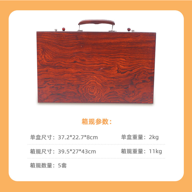 Crayon customization, no dirty hands crayon oil painting stick set 140 pieces wooden box children's art painting color pencil set