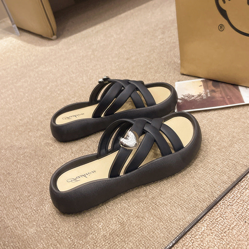 2024 new summer trendy & viral sandals: unique, casual, outdoor, fashionable, chunky sole, versatile thong sandals for women