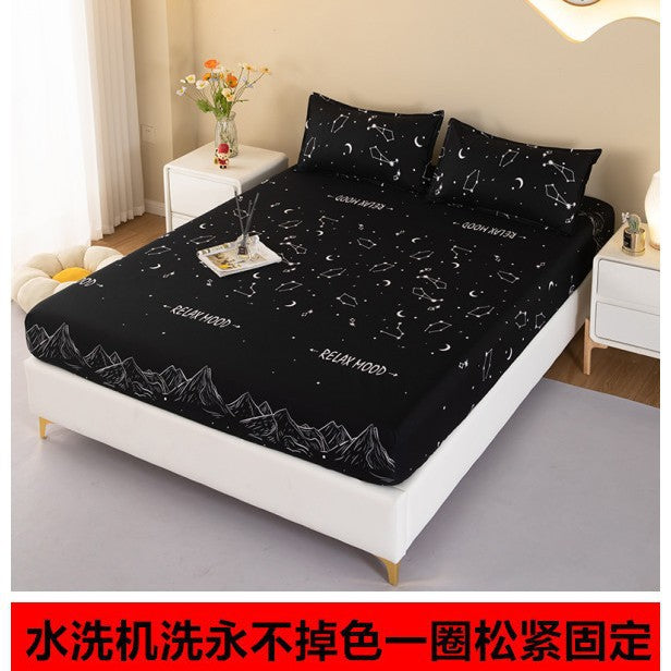 Washed cotton all-inclusive fitted sheet single piece simmons bed cover bed cover mattress protective cover dust cover non-slipbed sheets