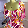 export spring/summer new arrival: elegant camisole bandeau dress with cinched waist and flowy maxi skirt, printed women's dress