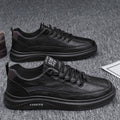 Spring men's shoes 2025 new spring and autumn sports casual leather shoes men's board shoes black non-slip waterproof chef labor protection