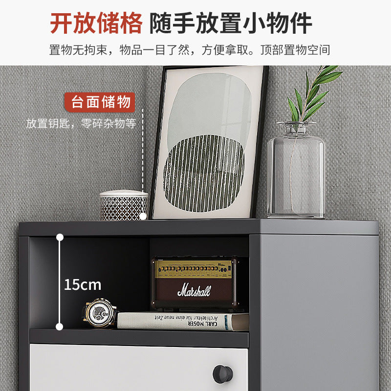 Narrow shoe cabinet Home door shoe rack Large capacity dustproof Simple shelf Corner storage Foyer cabinet Large shoe box