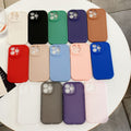 Lambskin leather case for apple iphone 16, big eye frosted grooved leather phone case, iphone 13 protective cover