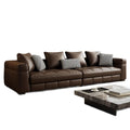 Italian light luxury blazer sofa modern classy house living room large and small apartment genuine leather sofa straight row combination