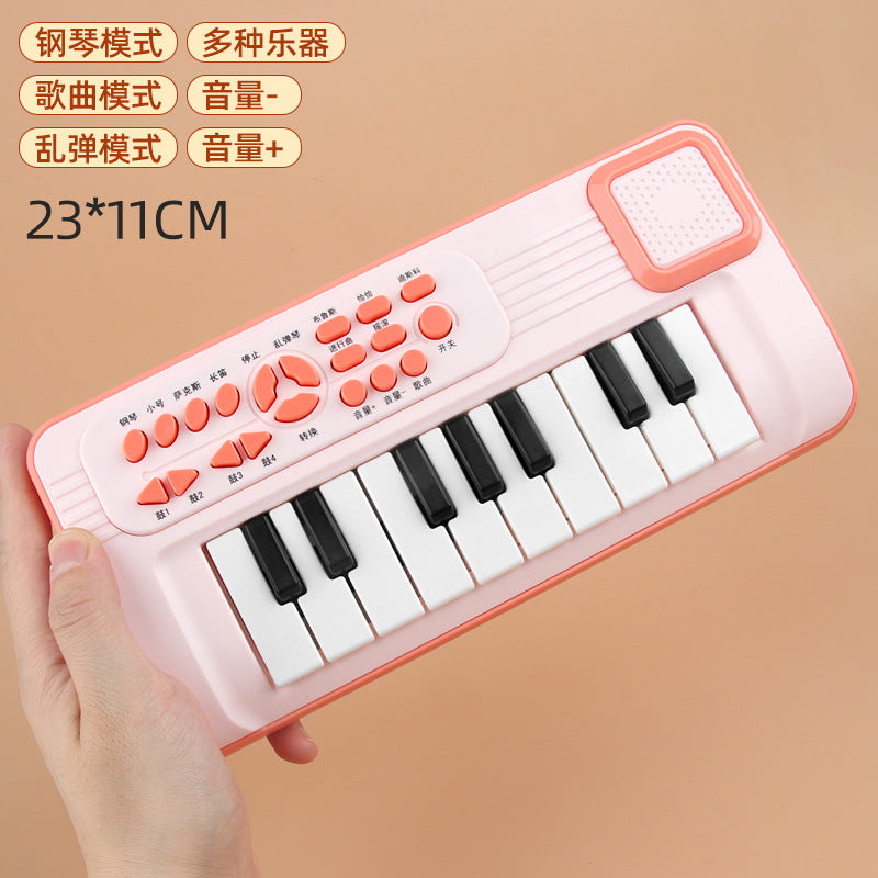 Beginner's pocket mini piano electronic keyboard - kids' toy, playable music, multifunctional keys, musical instrument for girls