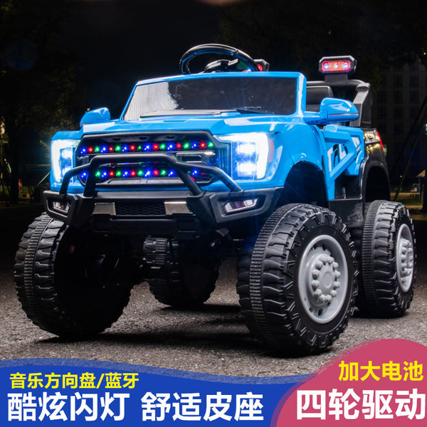 Children's electric car four-wheel remote control car can sit rocking four-wheel baby stroller children's toy car can sit people