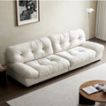 Foshan factory personalized cloud sofa italian living room straight row all-in-one cream style small apartment fabric sofa