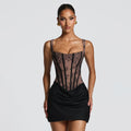 European and american style cross-border women's clothing  spring/summer new arrival: elegant square neck lace print ruched panel dress