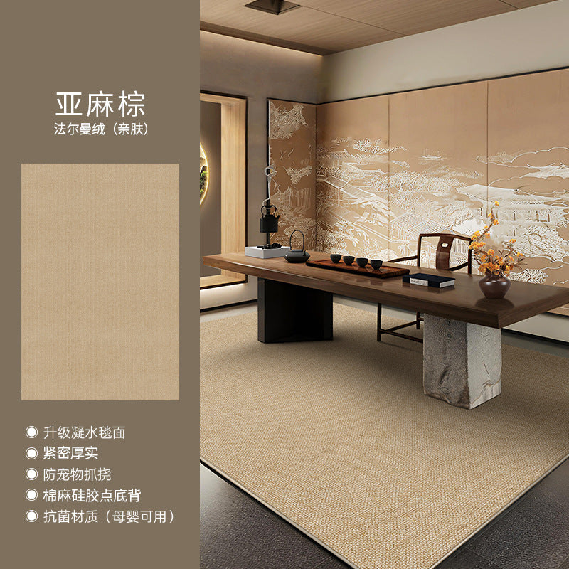 Distribute living room carpets  new style no-wash and wipeable sofa cream style waterproof bedroom bedside high-end floor mat