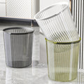 Transparent trash can - large capacity, with pressure ring, for home, living room, modern kitchen, bathroom, bedroom, and office