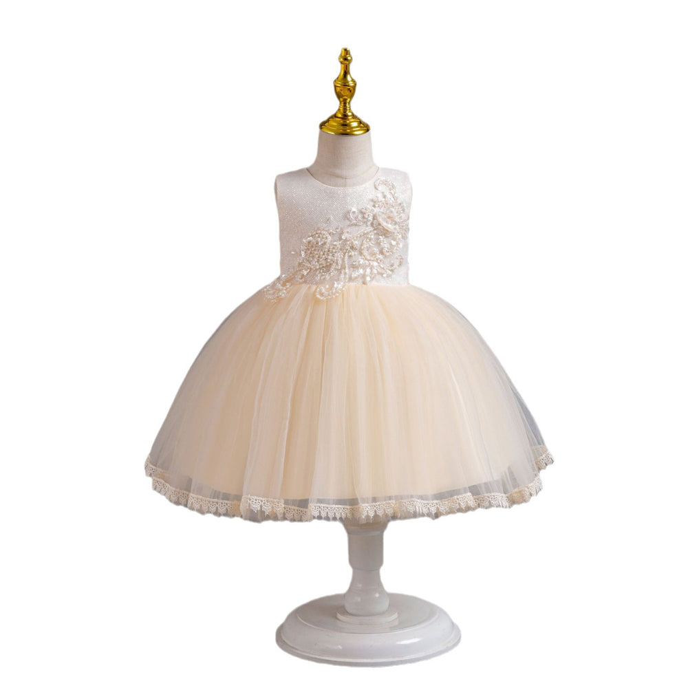 Export ready-made baby girl princess dress puffy gauze cake dress first birthday dress kids dress