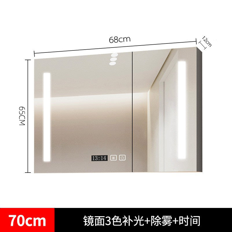 Smart bathroom mirror cabinet, separate wall-mounted bathroom with light, vanity mirror, bathroom mirror with rack storage