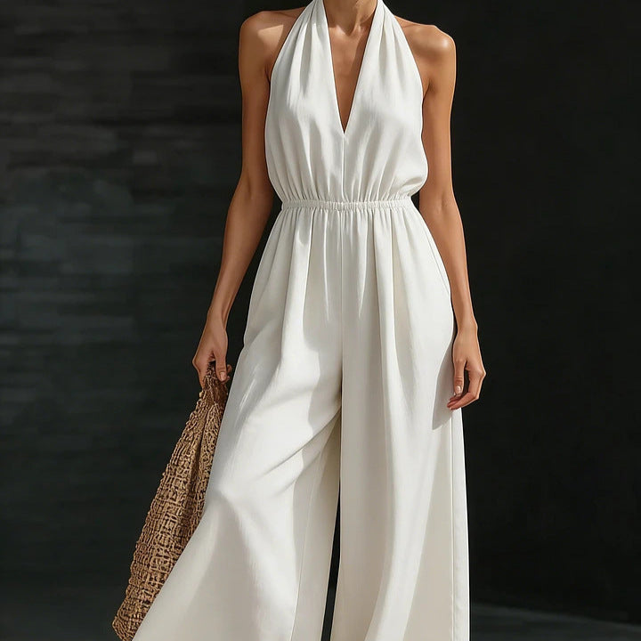summer new arrivals: european and american style women's clothing - designer, chic, and fashionable. french-inspired v-neck halter tank top for work and casual wear
