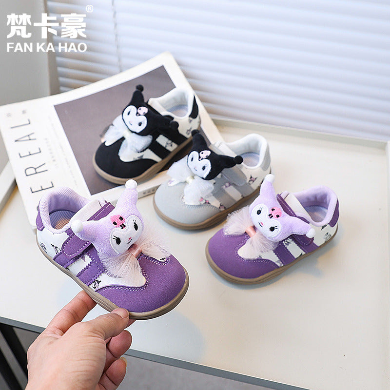 Fanka haoyang cute cartoon kuromi easiest for match german training shoes  spring & fall new arrivalgirlfashion sneakers