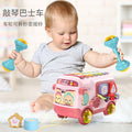 Hand percussion piano infant and child educational toy bus two-in-one eight-tone hand percussion piano rattle instrument boys and girls toys