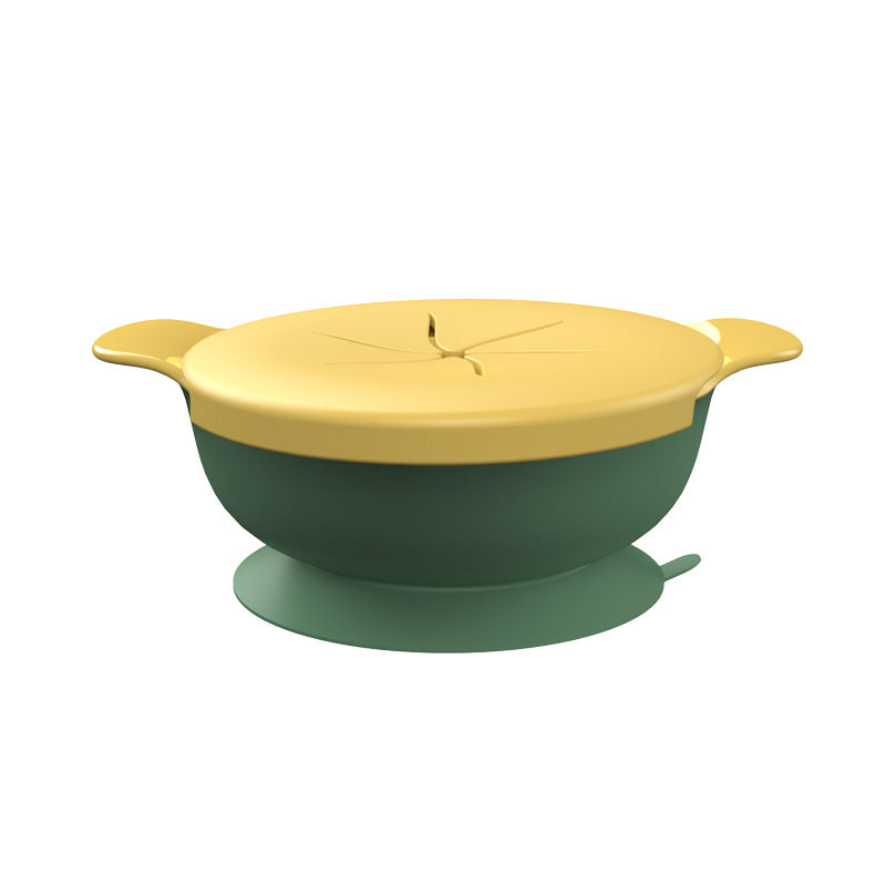 Customizable 3-in-1 baby snack straw, rice cereal suction bowl, spill-proof training utensils for weaning and feeding