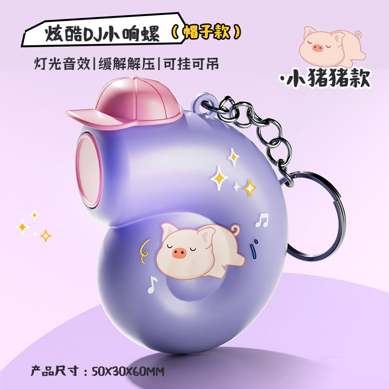 Cartoon sound keychain - creative charm with magnetic axis sound effects, stress relief toy, multi-colored cute student gift - dropshipping available