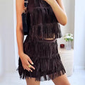 Niche designer new arrivalhalter butterfly strap backlesssilm tassel sexydress