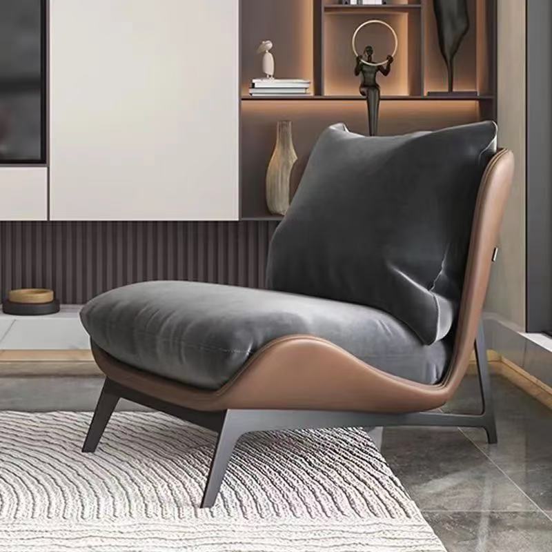 Scandinavian single sofa casualclassy balcony casual sofa chair can sit and lie down bedroom living room lazy sofa chair