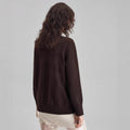 Sense of design slimming look round neck easiest for matchpure colorspring & fallnew arrival women's bottompure cottonknitting shirt sweater