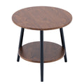 Manufacturer wholesale small round table double layer small coffee table double layer iron table scandinavian style accessible luxurycasualins bedside table