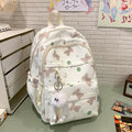 Printed graffiti student backpack - waterproof, cute, large capacity, unique, versatile school bag - korean style for girls