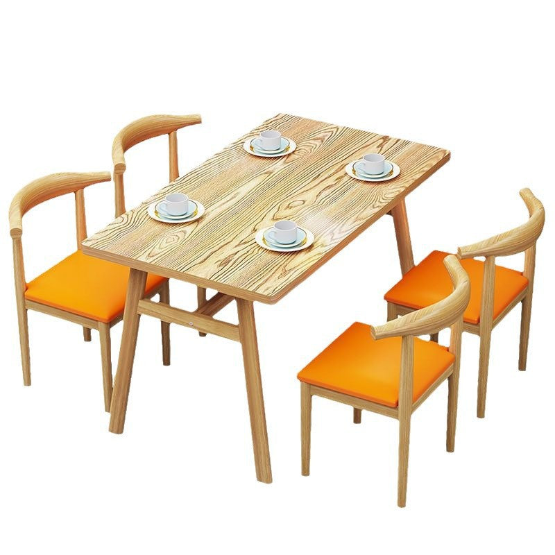 Complete dining table and chair combination Snack bar Milk tea breakfast shop restaurant table and chair canteen dining table and chair commercial restaurant table and chair