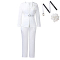 D3343 european and american cross-border women's fashion  autumn/winter new solid color stylish suit pants two-piece set african outfit