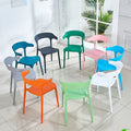 Plastic horn chair dining table backrest stool backrest chair for homescandinavian dining chair adult thickenedthickened durable
