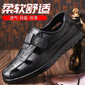 New arrival business hole cool leather shoes men's casual wedding groom british sandals summer breathable youth pointed toe men's shoes