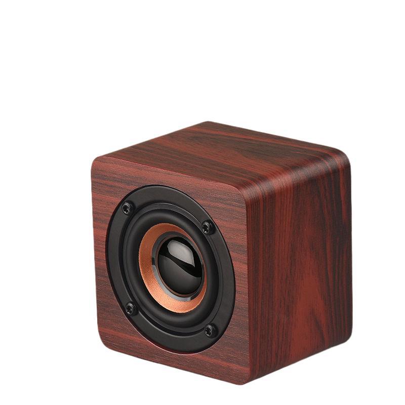 Q1 wooden portable bluetooth speaker - mini wireless audio subwoofer - high-powered creative volume - perfect phone gift