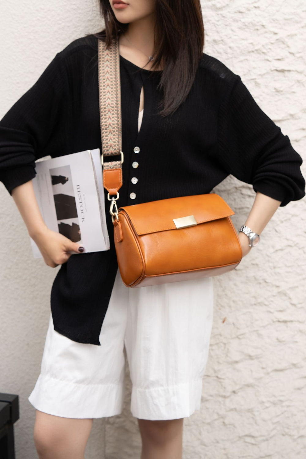 First layer cowhide retro women's bag 2024 new arrival armpit bag women's fashion crossbody bag classy texture genuine leather shoulder bag