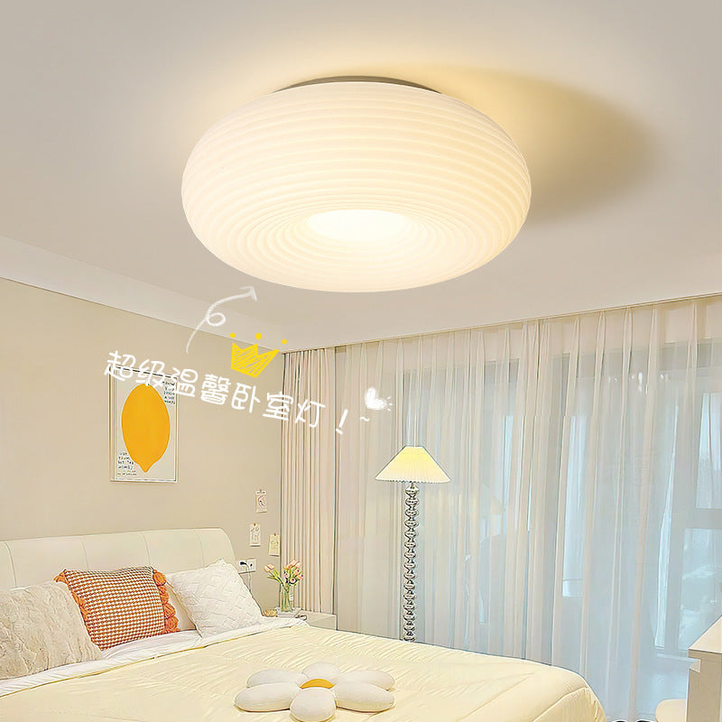 Cream Wind Bedroom Light Modern Simple 2025 Pumpkin Ceiling Light Full Spectrum Eye Protection LED Bedroom Lighting